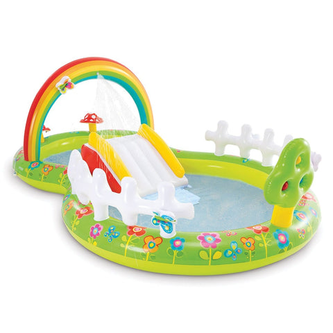 Intex Inflatable Garden Kids Play Centre Water Slide Pool