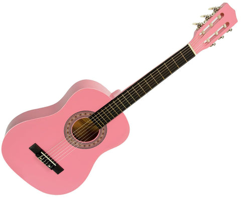 Karrera 34in Acoustic Children no cut Guitar - Pink