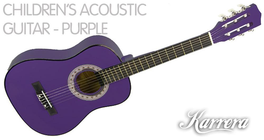 Karrera 34in Acoustic Children no cut Guitar - Purple