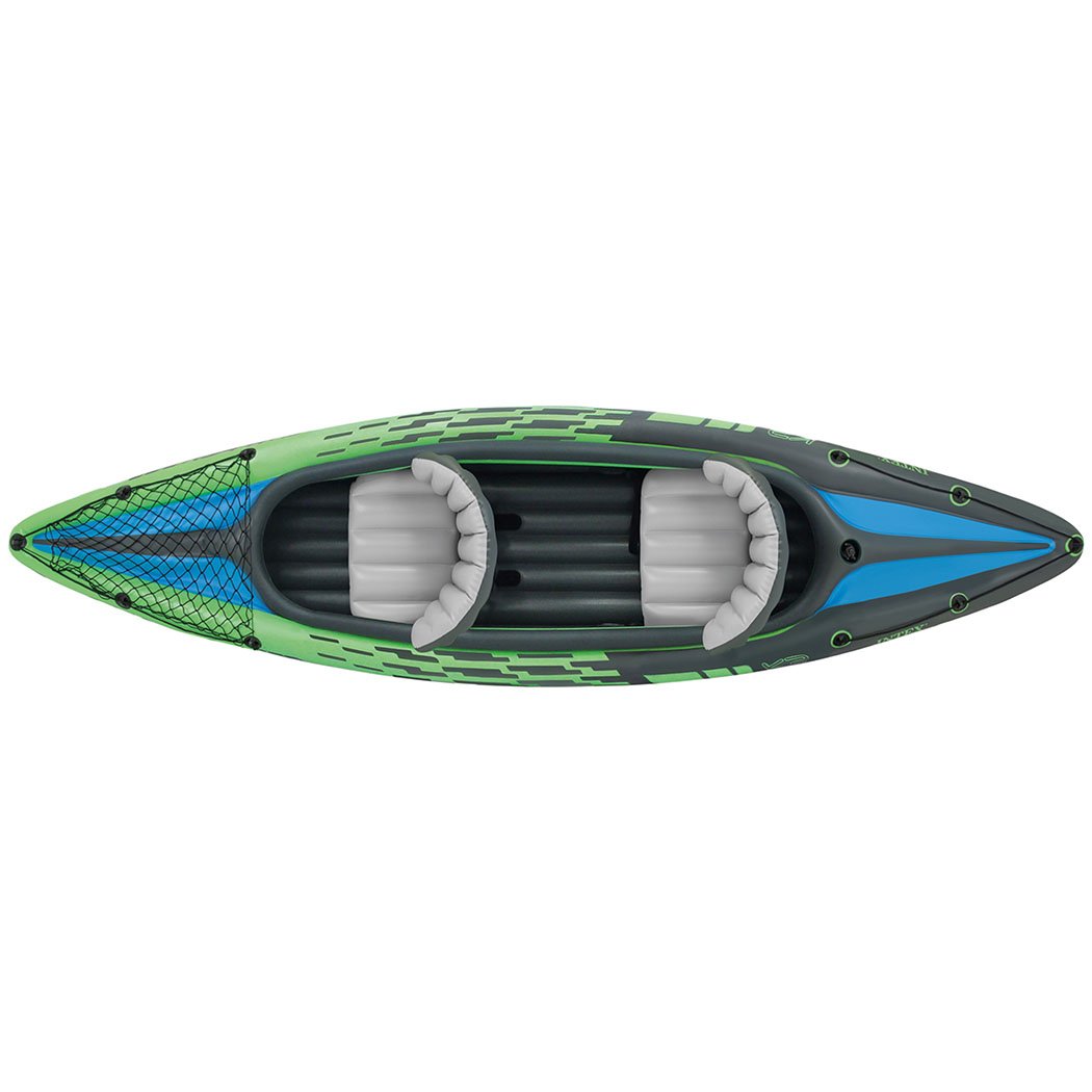 Travelling Kayak Boat Inflatable K2 Sports Challenger 2 Seat Floating Oars River Lake
