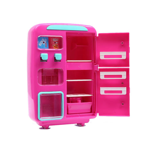 kids products Kids Play Set 2 IN 1 Refrigerator Vending Machine - Pink