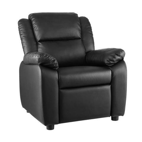 Kids Recliner Sofa Children Lounge Chairs PU Couch Armchair w/ Storage