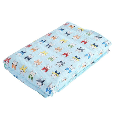kids products Kids Warm Blanket Cartoon Print Cover Blue