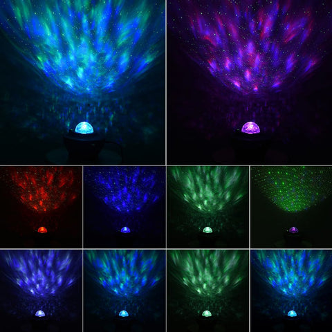 Led Galaxy Starry Night Light Projector Ocean Star Sky Party Baby Kids Room Lamp