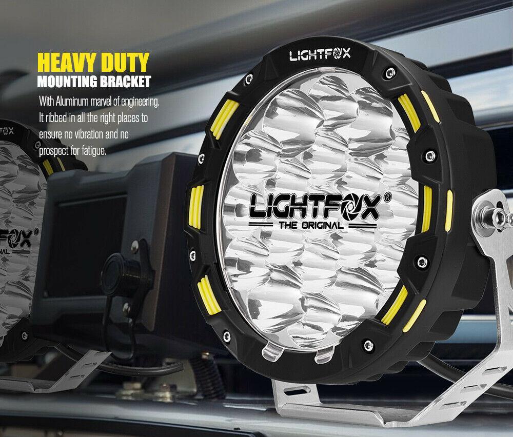 LightFox 7inch LED Driving Lights Round Spotlights Offroad Truck Headlights