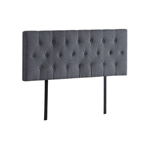Cozy Linen Fabric Double Bed Deluxe Headboard - Grey