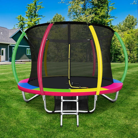 Mazam 8FT Trampoline Round Kids Trampolines Enclosure Outdoor Indoor Play Toys