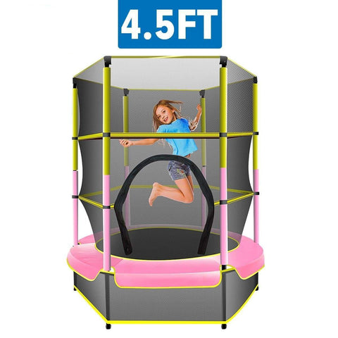 Kahuna Mini 4.5 ft Trampoline Yellow Pink