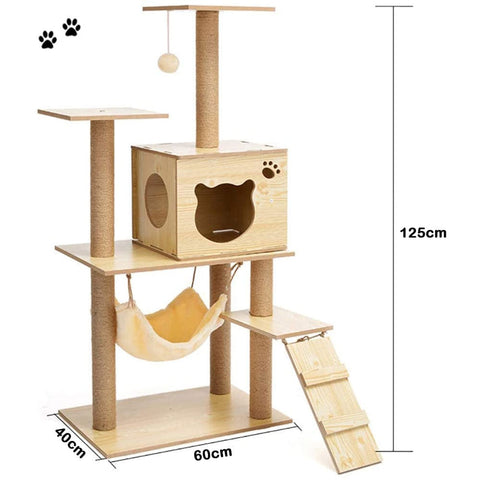 Modern Multi-Level Cats Tree Kittens Scratching Posts