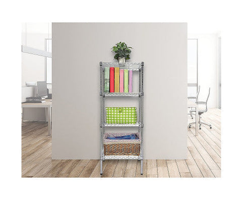 Modular Chrome Wire Storage Shelf 450 x 450 x 1800 Steel Shelving