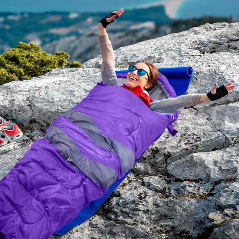 camping / hiking Mountview -20°C Outdoor Camping Thermal Sleeping Bag Purple