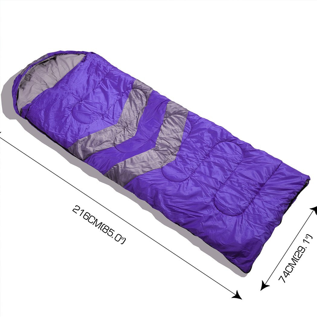 camping / hiking Mountview -20°C Outdoor Camping Thermal Sleeping Bag Purple