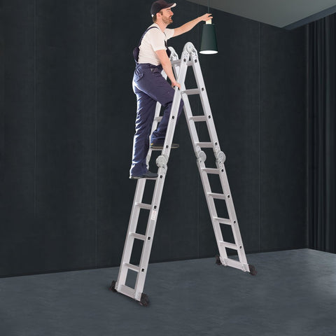 Tools & Accessories Multi Purpose Ladder 4.7M Aluminium Folding Platform Household Office Extension