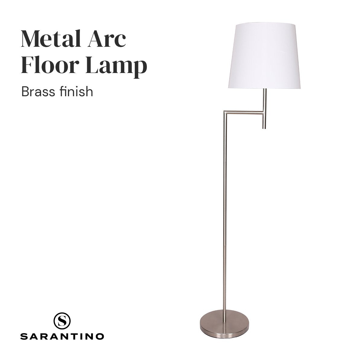 Nickel Metal Arc Floor Lamp