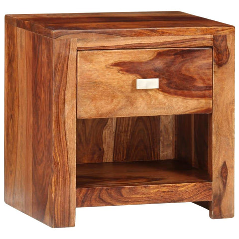 vidaxl35- Nightstand With 1 Drawer Solid Sheesham Wood