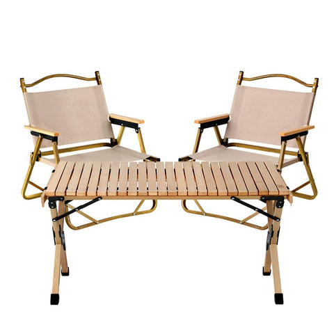 Outdoor Furniture Picnic Table And Chairs Camping Wooden Egg Roll Portable Desk