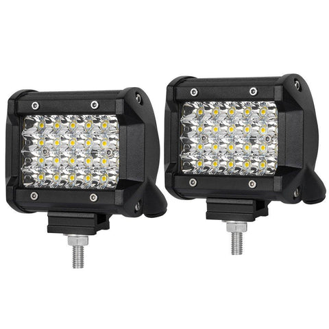 Lights Pair 4 inch Spot LED Work Light Bar Philips Quad Row 4WD 4X4 Car Reverse Driving