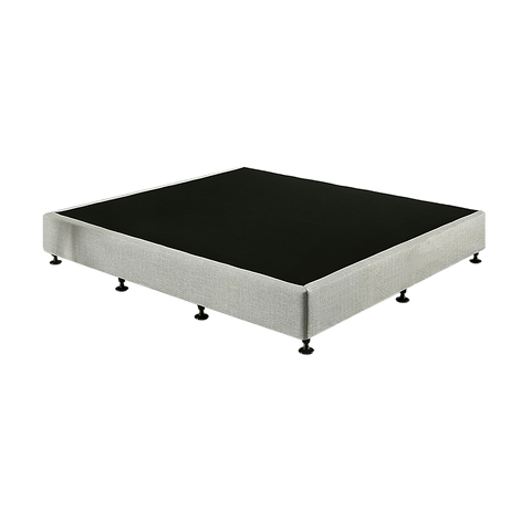 King Single Ensemble Bed Base Platinum Light Grey Linen Fabric