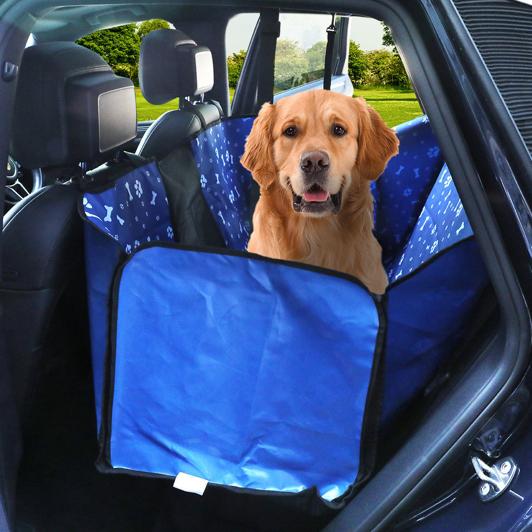 Pet Back Car Seat Cover Hammock Nonslip Dog Puppy Cat Waterproof Rear Blue