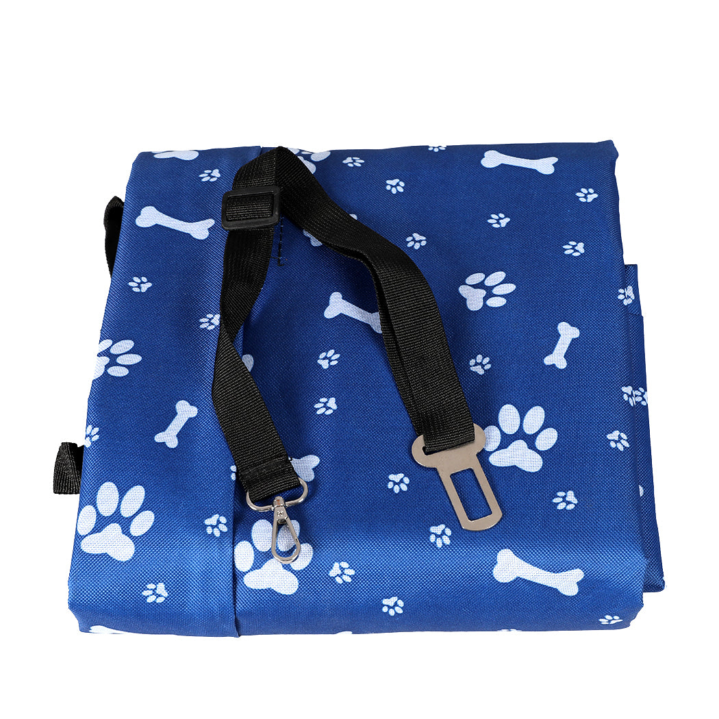 Pet Back Car Seat Cover Hammock Nonslip Dog Puppy Cat Waterproof Rear Blue