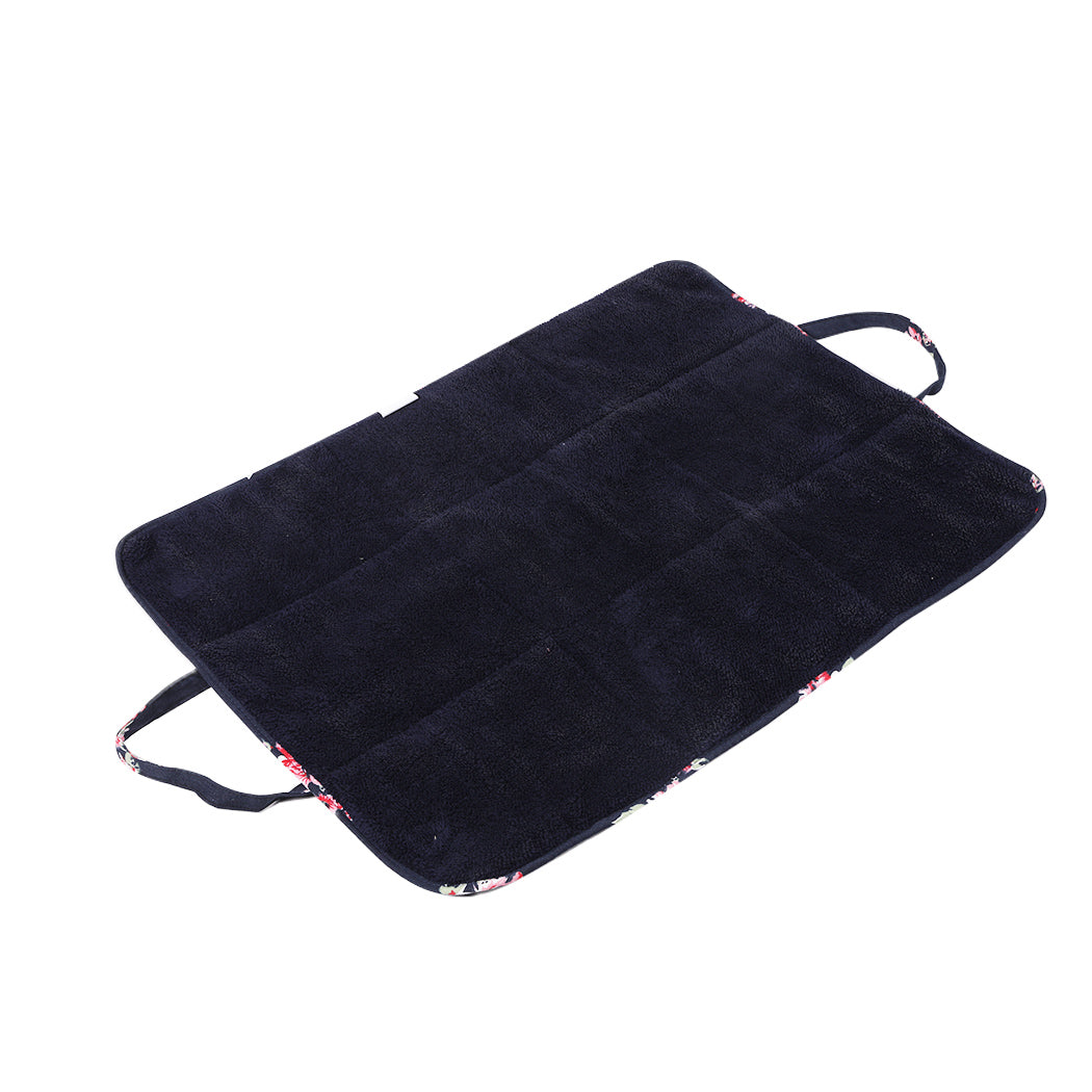 Pet Bed Washable Double-Sided Portable Cushion Mat Indoor Navy L