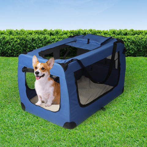 Pet Products Pet Travel Carrier Kennel Folding Soft Sided Dog Crate For Car Cage Large S