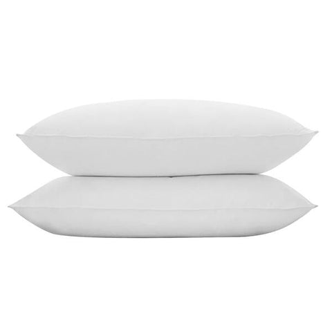 Pillow Goose and Duck Feather Down Standard Pillows Cotton Cover - Twin Pack