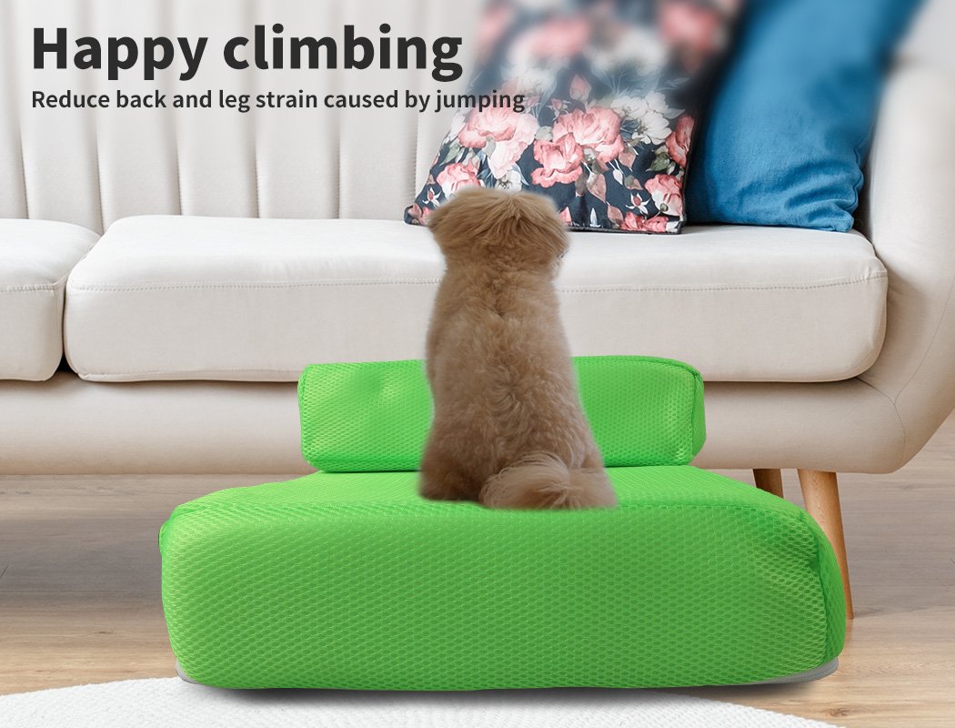 pet products Portable Foldable Pet Stairs Green