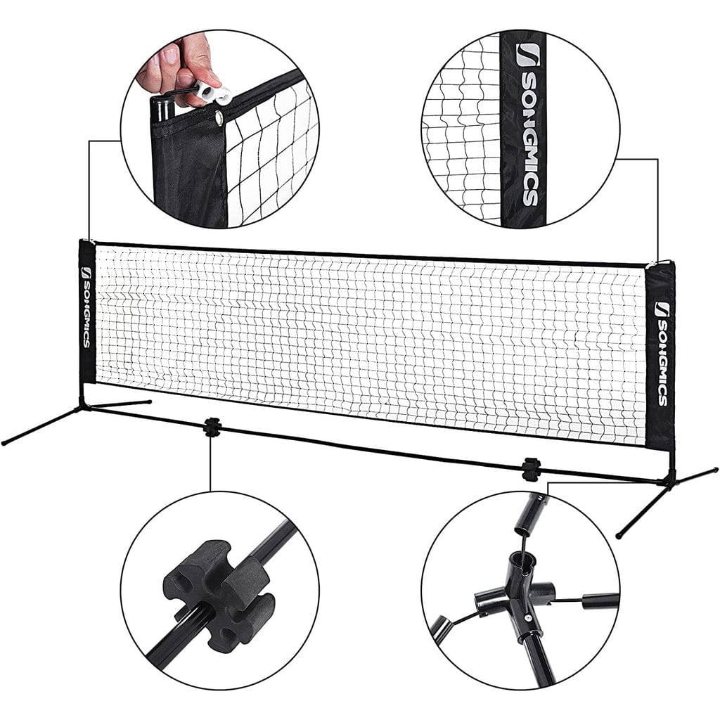 Portable Tennis Badminton Net Black