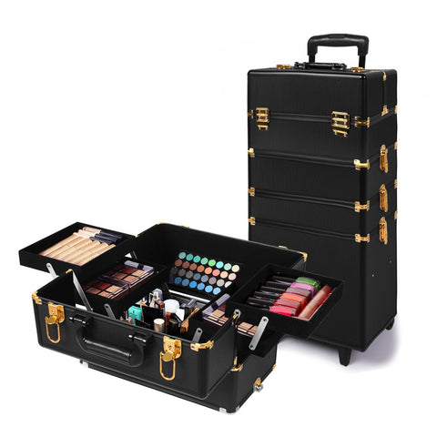 Makeup case Professional Makeup Cosmetic Storage Box 7 in 1