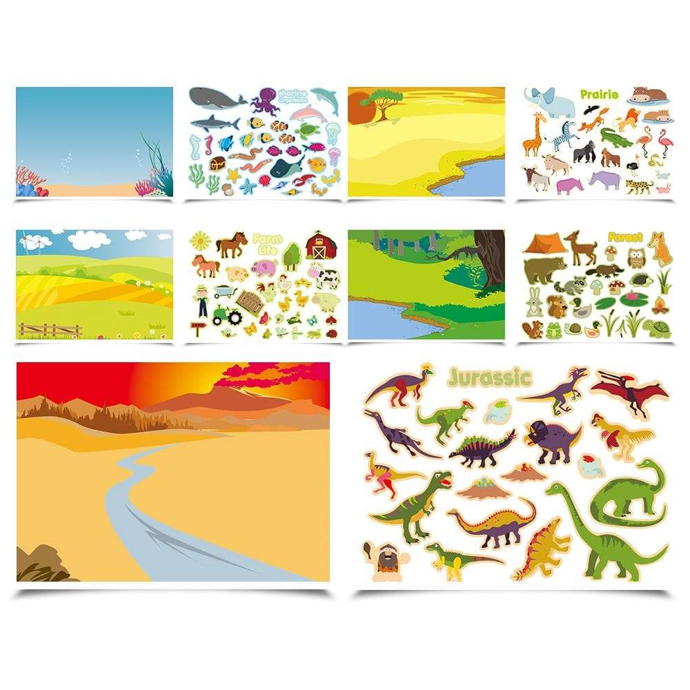 toys for above 3 years above Reusable Sticker Pad Set - Animal World