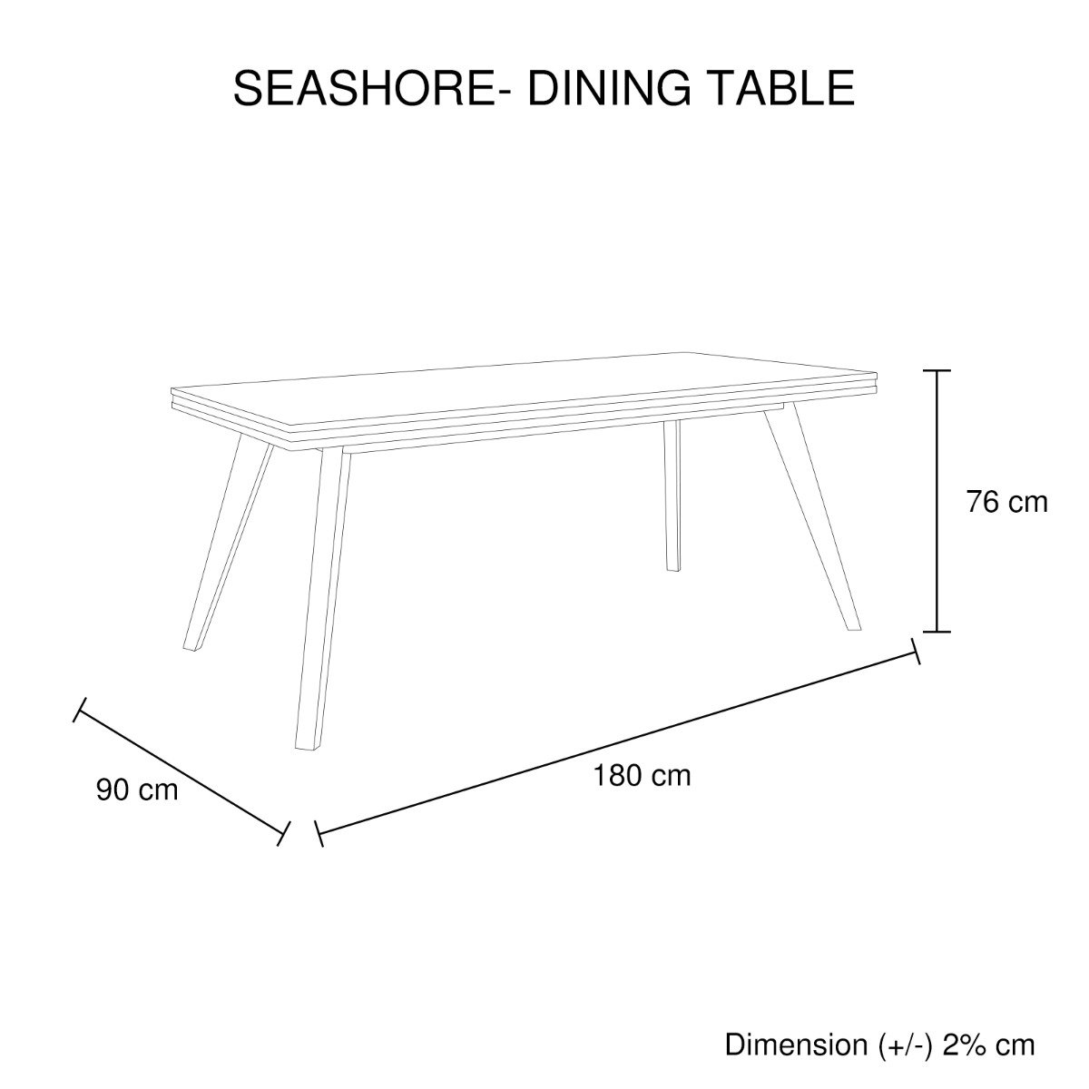 Dining Seashore Dining Table 180cm