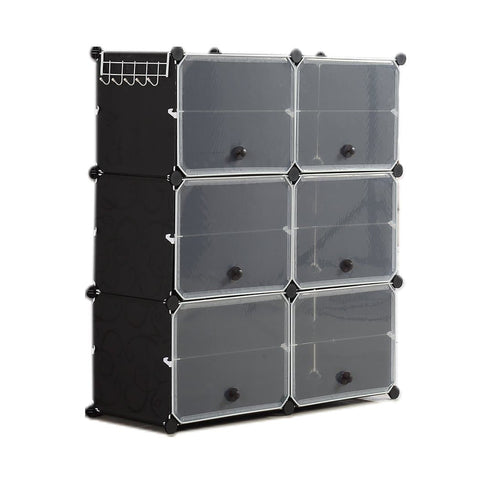Shoe Cube Cabinet Rack Shelf Stackable 6 Tier