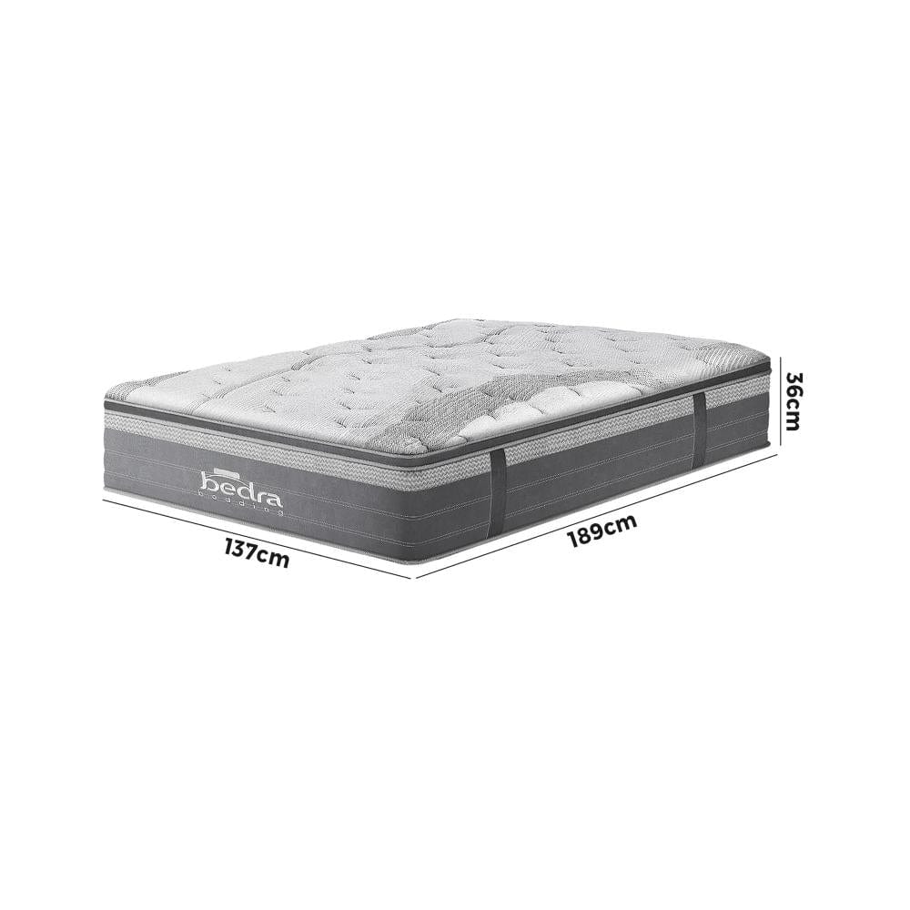 Simple Deal Mattress Breathable Spring Euro Top Natural Latex Foam 36cm 7 zone