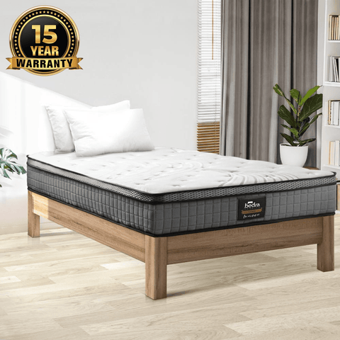 Simple Deals Mattress Bed Spring Mattress 4D Mesh Fabric Euro Top Medium 22cm