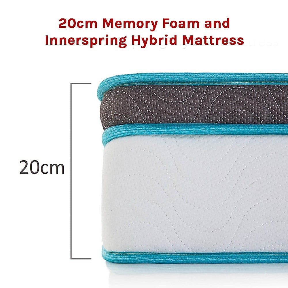 Simple Deals Single 20cm Memory Foam and Innerspring Hybrid Mattress