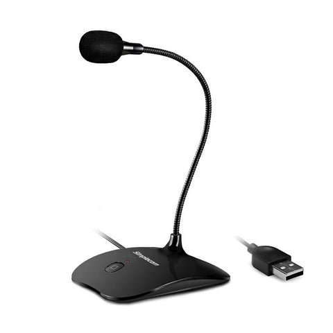 USB Gadgets Simplecom UM350 Plug and Play USB Desktop Microphone with Flexible Neck and Mute Button