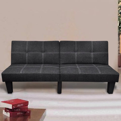 Sofa Bed Fabric Adjustable Black