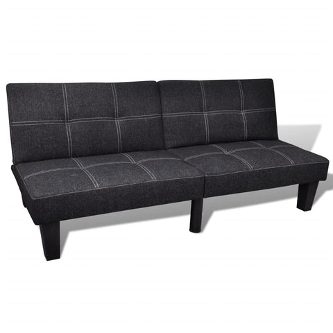 Sofa Bed Fabric Adjustable Black