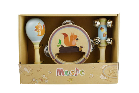 Squirrel Wooden 3Pcs Musical Set