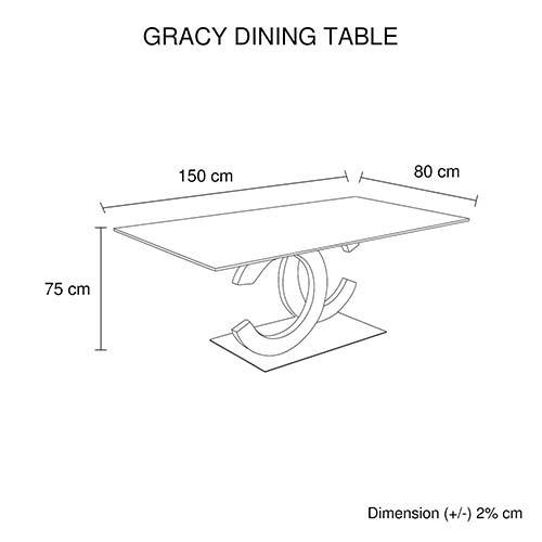 Dining Tempered Glass Dining Table