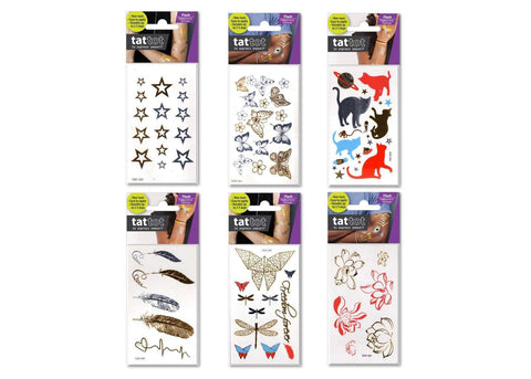 toys for infant Temporary Tattoo Set Of 6 Metallic Freedom Forever