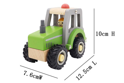 Tractor With Rubber Wheels Green
