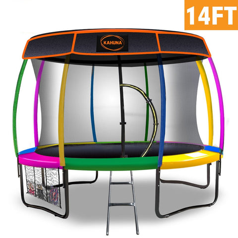 trampolines Trampoline 14 ft with  Roof - Rainbow