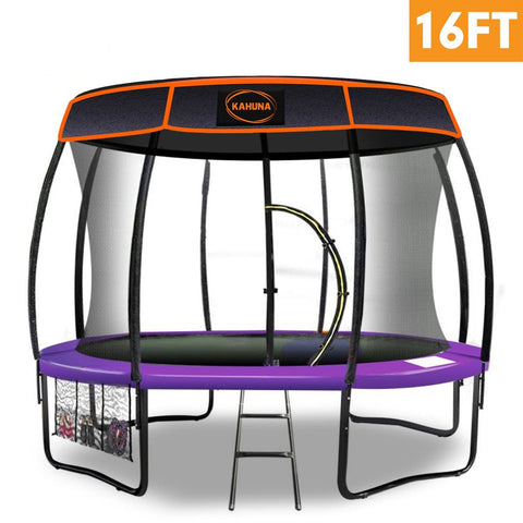 trampolines Trampoline 16 ft with Roof - Orange Blue