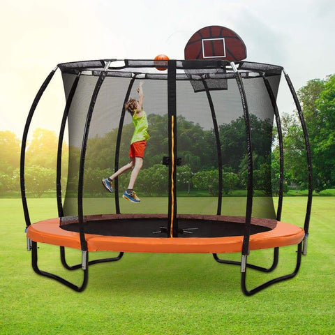 outdoor living Trampolines Mat Springs Net Safety Pads Cover Basketball 14Ft