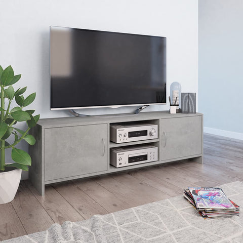 TV Cabinet Concrete Grey 120x30x37,5 cm Chipboard