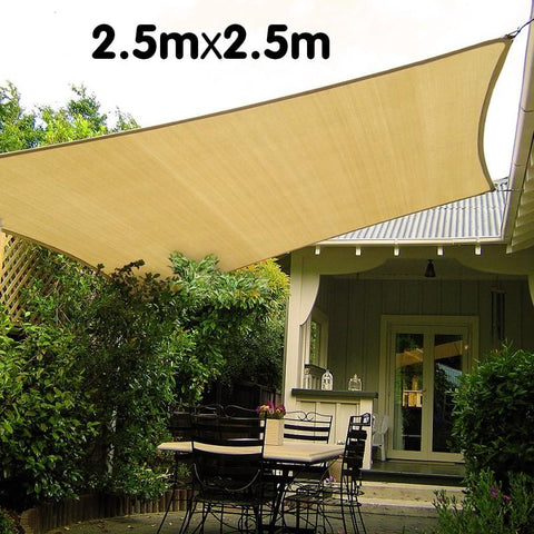 Wallaroo Square Shade Sail 2.5 x 2.5m - Sand