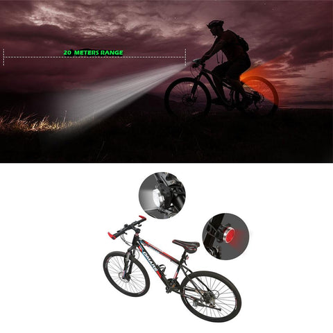 Lights Waterproof Bicycle Bike Lights Front Rear Tail Light Lamp USB Rechargeable IPX4