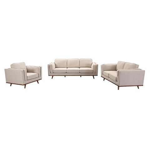 3+2+1 Seater Sofa Beige Fabric Lounge Set For Living Room Couch